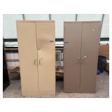 (2) Metal 2-Door Storage Cabinets