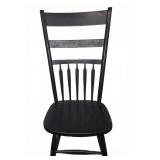 Black Wooden Ladder Back Dining Chair