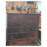Wooden Four-Drawer Chest of Drawers w/ Round Pulls