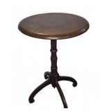 Round Wooden Pedestal Side Table with Tripod Base