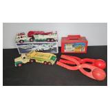 Hess Gasoline Toy Trucks w/ Box & Snow Sand Molds