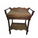 Wood Side Table with Drawer 28x16x32