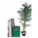 Artificial Palm Tree, Storage Bench & Cot