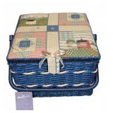HomeTrends Sewing Basket W/ Contents and Supplies