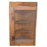 Wooden Corner Display Cabinet With Glass Door