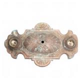 Antique Art Deco Bronze Push Button Doorbell Plate