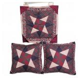 Quilted Star Pattern Pillow Covers