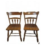Wooden Spindle Back Dining Chairs