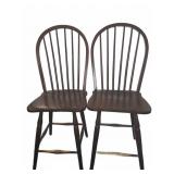 Wooden Windsor Style Chairs w/ Spindle Backs - 24"