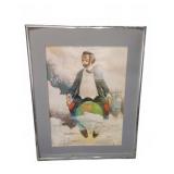 Robert Owen Signed Framed Art Print Portrait