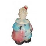 USA Marked Ceramic Clown Cookie Jar