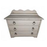 Painted Wood Doll Dresser With Three Drawers