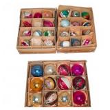 Vintage Glass Christmas Ornaments in Boxes