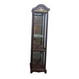 Wood and Glass Curio Display Cabinet with Door