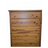 Wooden Five-Drawer Chest of Drawers w/ Knob Pulls