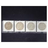 (4) Morgan Silver Dollar Coins