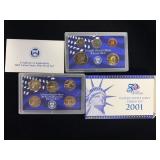 2001 United States Mint Proof Coin Set with Box