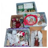 Christmas Ornaments and Tableware Lot