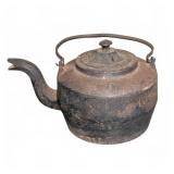 Antique Cast Iron Kettle No. 5 With Handle and