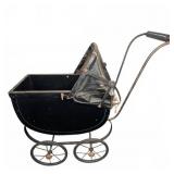 Antique Doll Carriage With Composite Baby Doll