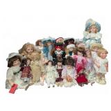 Porcelain & Vinyl Dolls Mixed Lot Assorted Styles