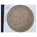 1921-D Morgan Silver Dollar US Coin