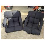 Pair Black Cushioned Portable Stadium Seats