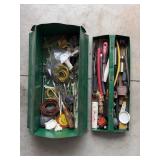 Metal Tool Box With Hand Tools and Accessories
