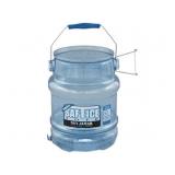 San Jamar 5 Gal Saf-T-Ice Shorty Blue Ice Bucket