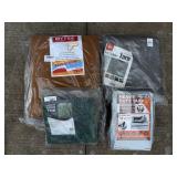 Poly and Canvas Tarps, 4 Packs