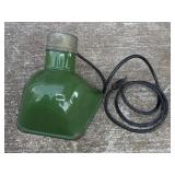 Green Enamel Industrial Lamp Shade with Cord