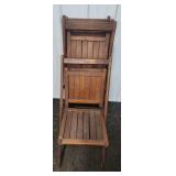 Five Wooden Folding Chairs