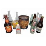 Lot Vintage Bottles, Oil Can, Zippo Fuel
