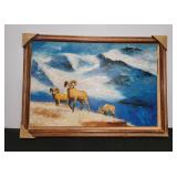 B. Rowan Mountain Sheep Painting on Canvas