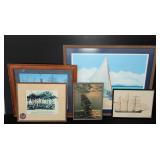 Framed Art Lot: Military, Nautical, Wysocki