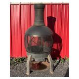 Metal Outdoor Chiminea Wood Fire Pit Heater