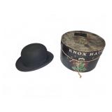 Emerson Bowler Hat Size 7 1/8 with Knox Hat Box