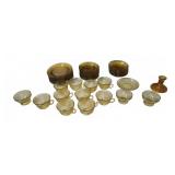 Amber Depression Glassware Assorted Set