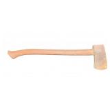 Vintage Wood Handle Axe with Rusted Iron Head