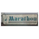 Marathon LS Plastic Sign With Runner Graphic