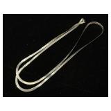 Sterling Silver Herringbone Chain Necklace