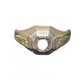 14K Gold Ring Setting with Diamond Accents