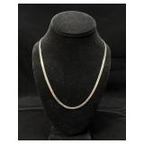 Italian 925 Sterling Silver Herringbone Necklace