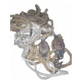 Pair Wooden Rope Pulleys