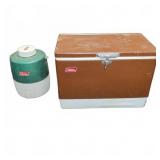 Coleman Vintage Cooler and Water Jug Set