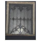 Lead Glass Window Panel with Decorative Design
