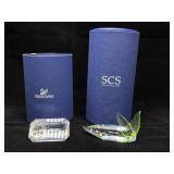 Swarovski SCS Crystal Plaques With Original Boxes