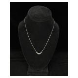 JCM 14K White Gold Bead Necklace