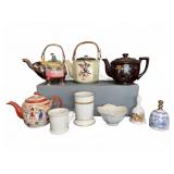 Ceramic Teapots, Bells, Cups and Bowl Lot