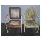 Metal Patio Chairs Assorted Styles Rusted